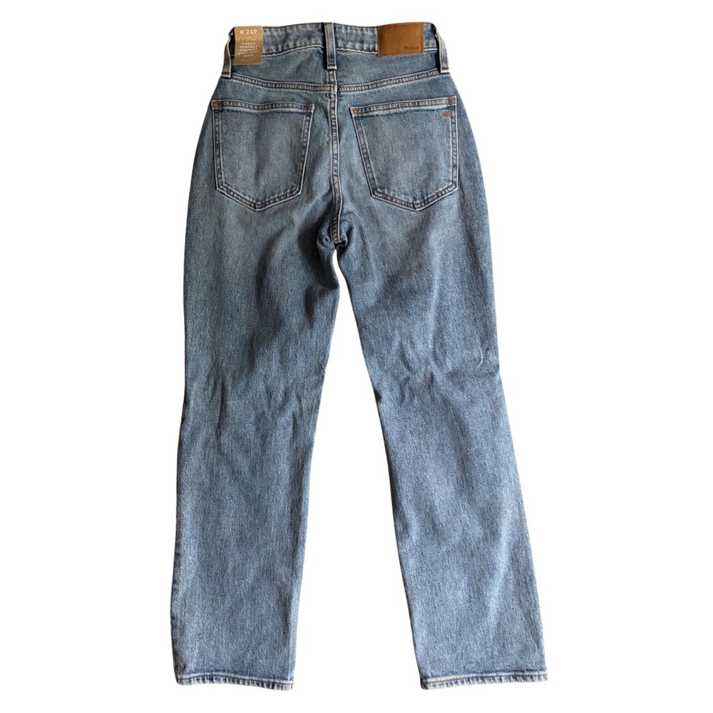Madewell Curvy Perfect Vintage Straight Jean 24P Distressed Blue Denim NWT - Picture 5 of 7
